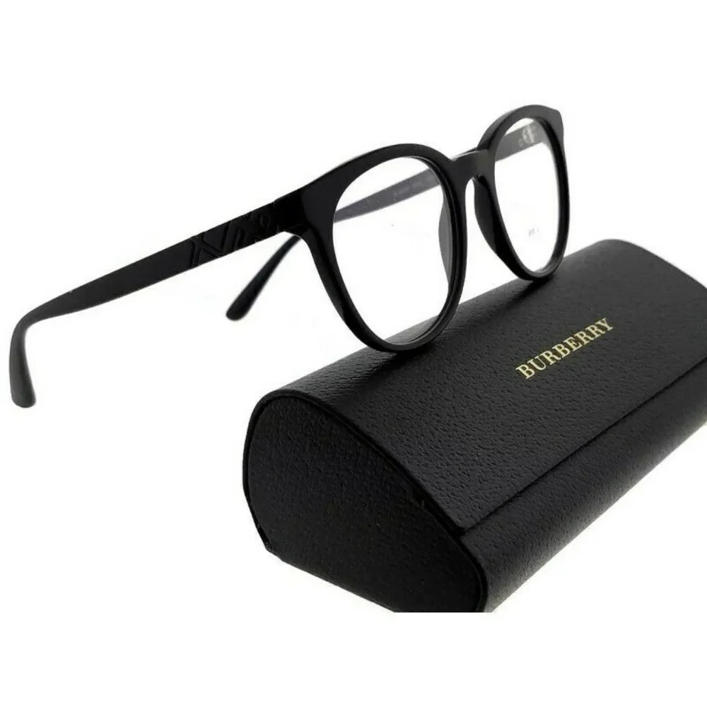Burberry Round Style Eyeglasses Black w/Demo Lens